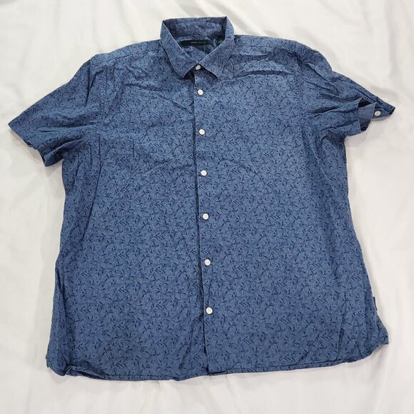 Perry Ellis Shirt Mens XL Short Sleeve Lightweight Cotton Button Up Blue
Lot N - Picture 1 of 3